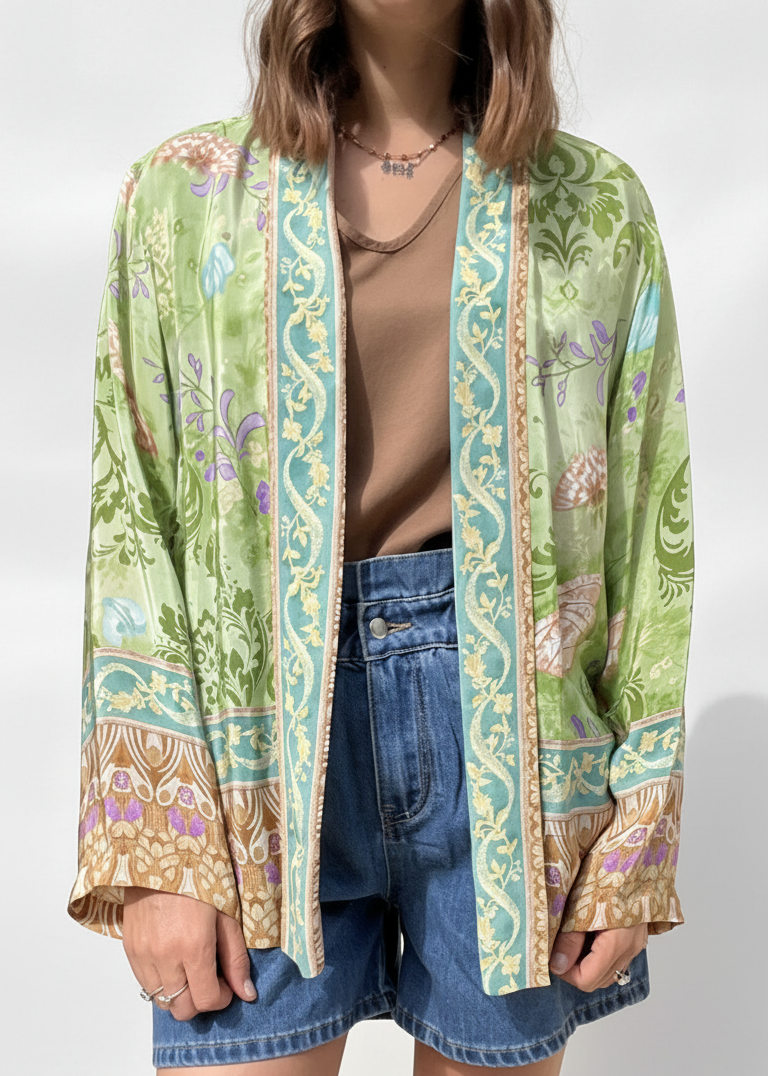 KIMONO LAILA VERDE CORTO