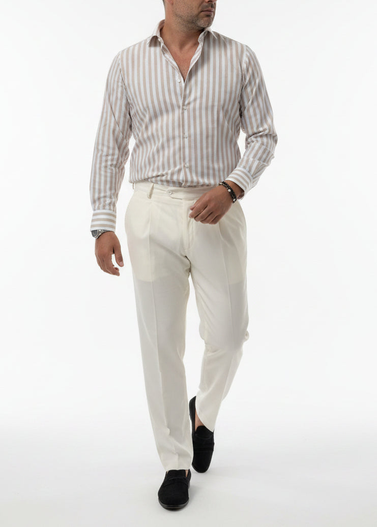CAMICIA RIGA BEIGE DAMON