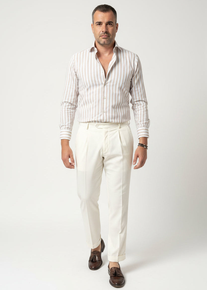 CAMICIA RIGA BEIGE DAMON
