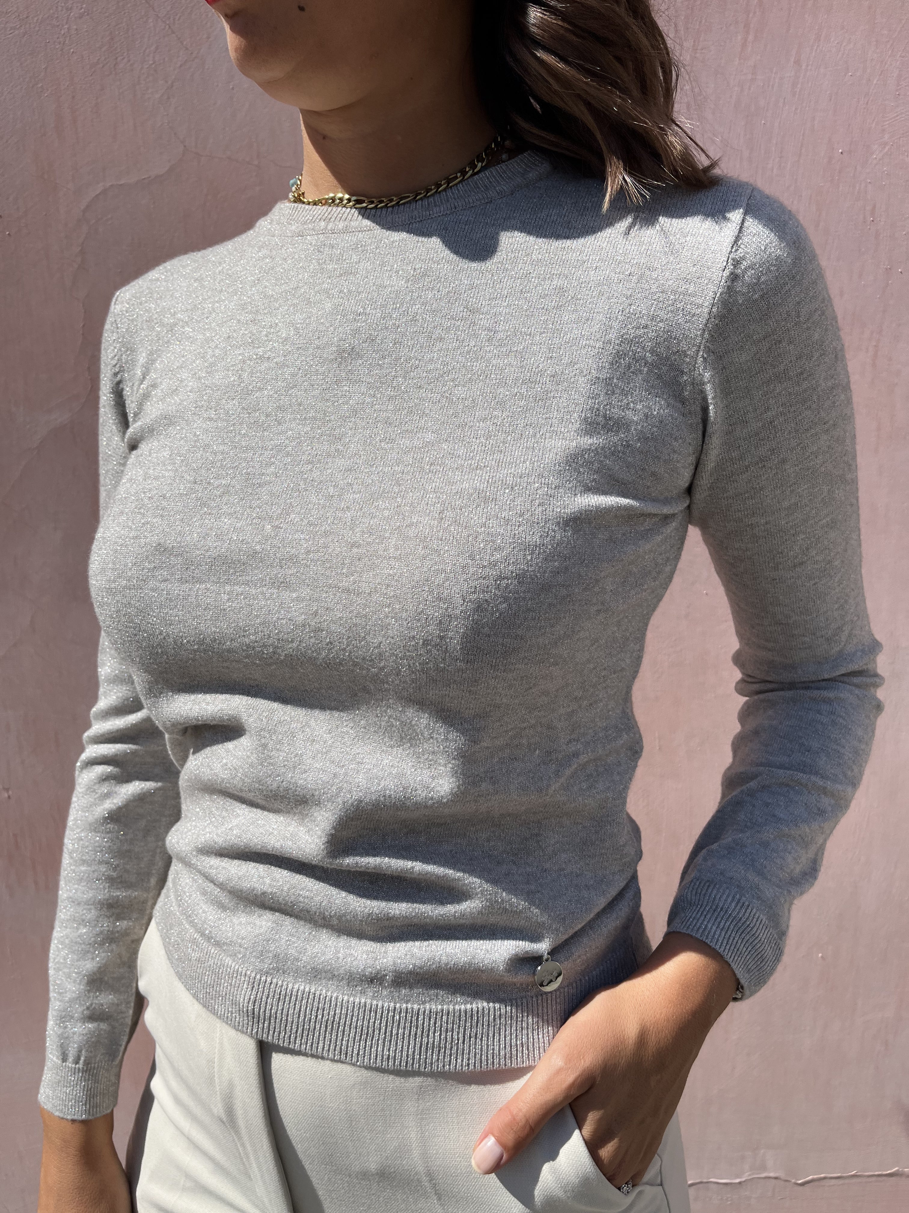 MAGLIONE PARICOLLO LUREX DGF3012
