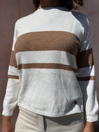 MAGLIONE ASSIMETRICO RIGHE LUREX