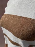 MAGLIONE ASSIMETRICO RIGHE LUREX
