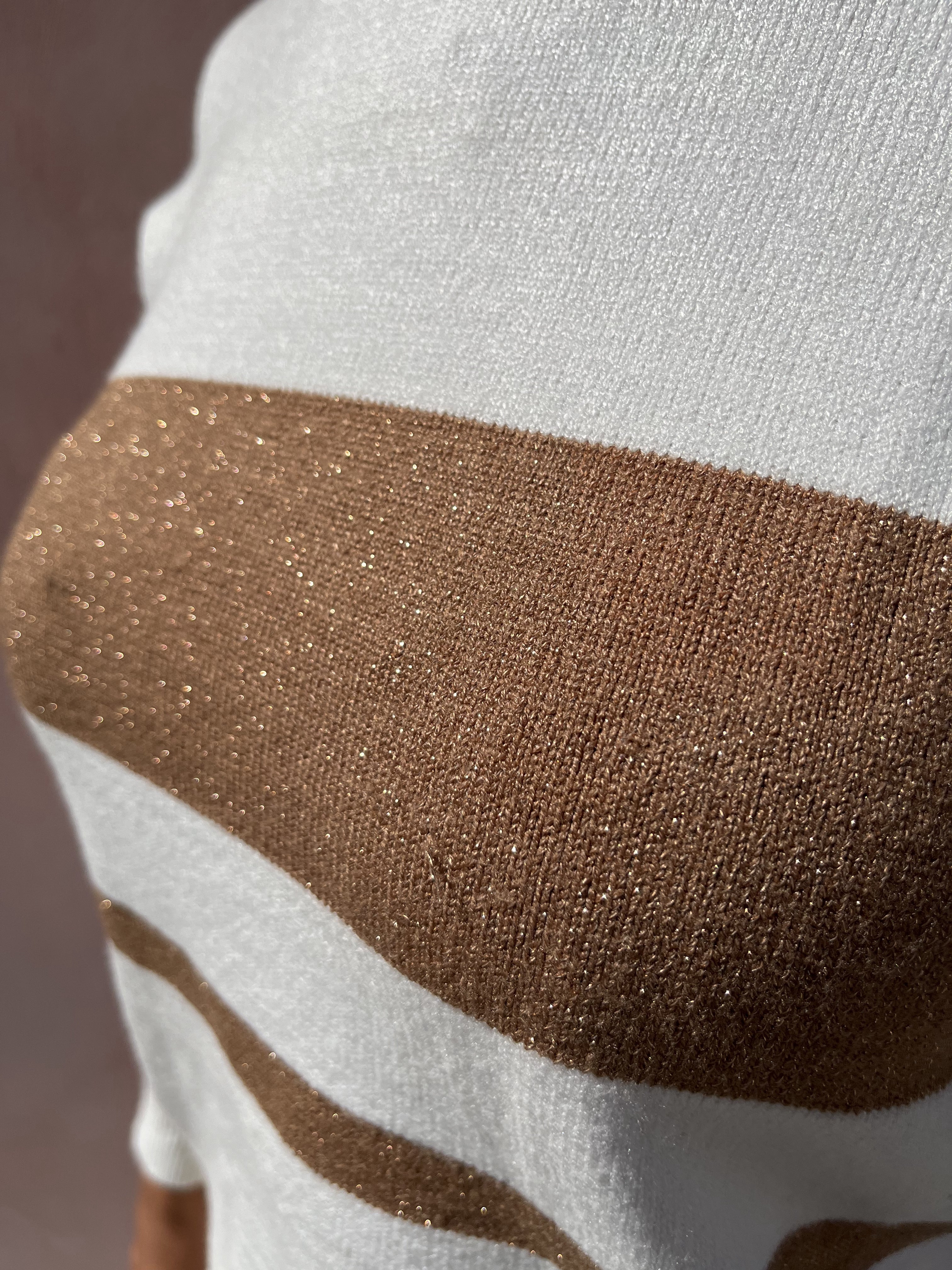 MAGLIONE ASSIMETRICO RIGHE LUREX