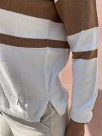 MAGLIONE ASSIMETRICO RIGHE LUREX