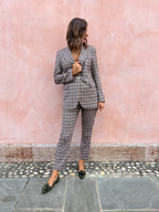 PANTALONE QUADRETTATO MORO