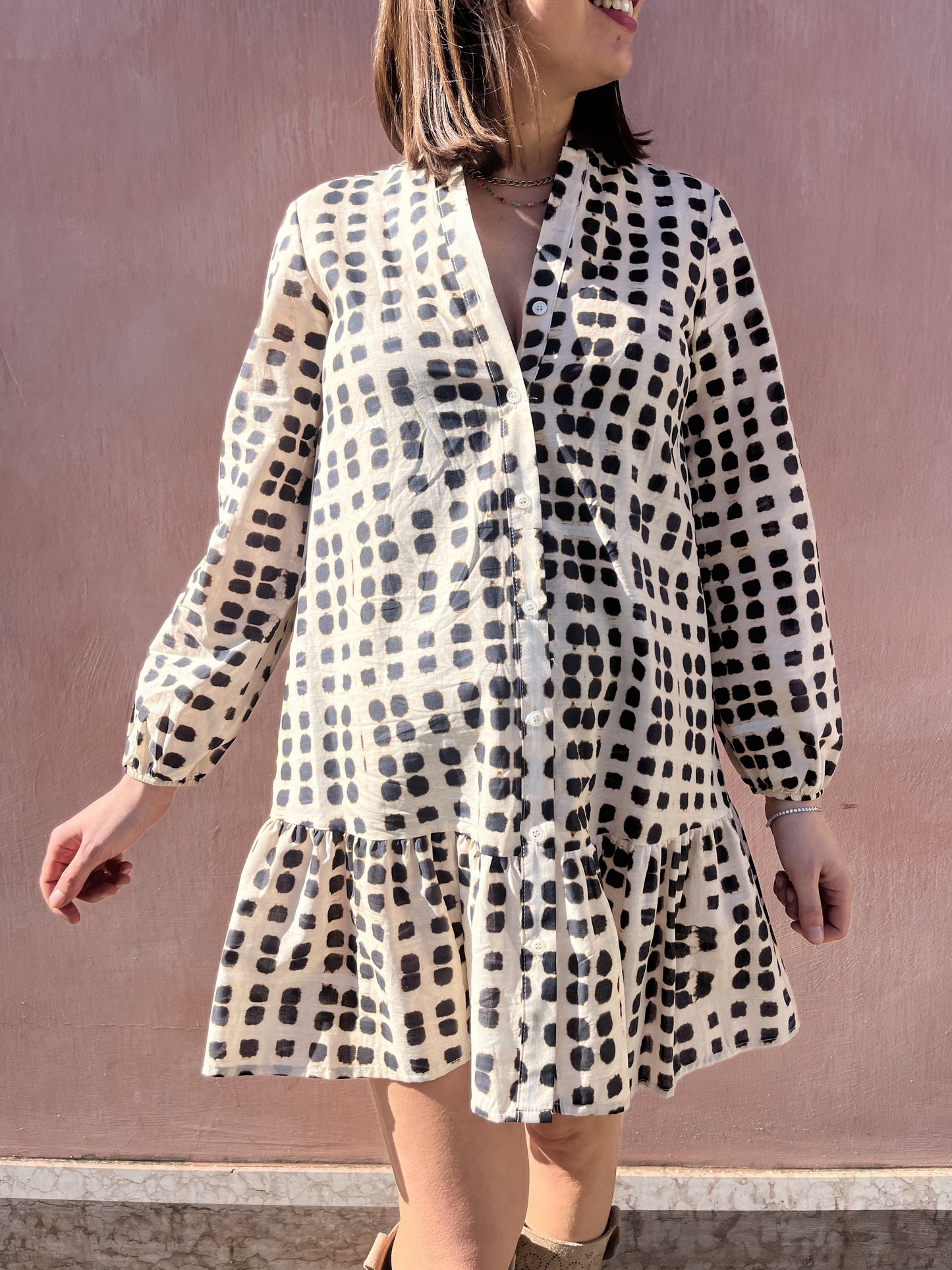 ABITO CAMICIA LEOPARD GEOMETRICO