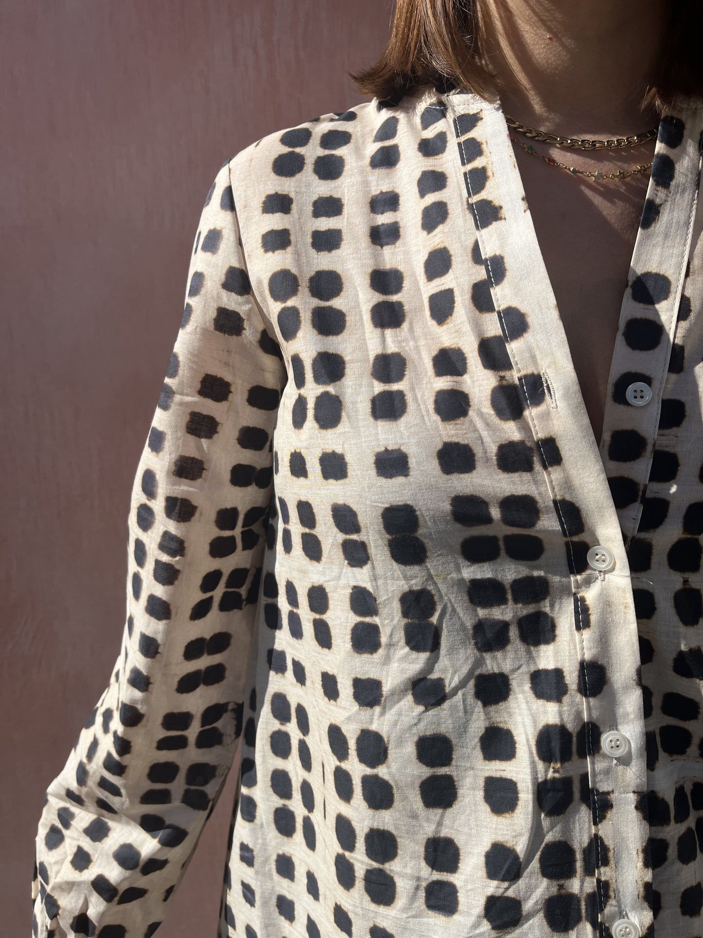 ABITO CAMICIA LEOPARD GEOMETRICO