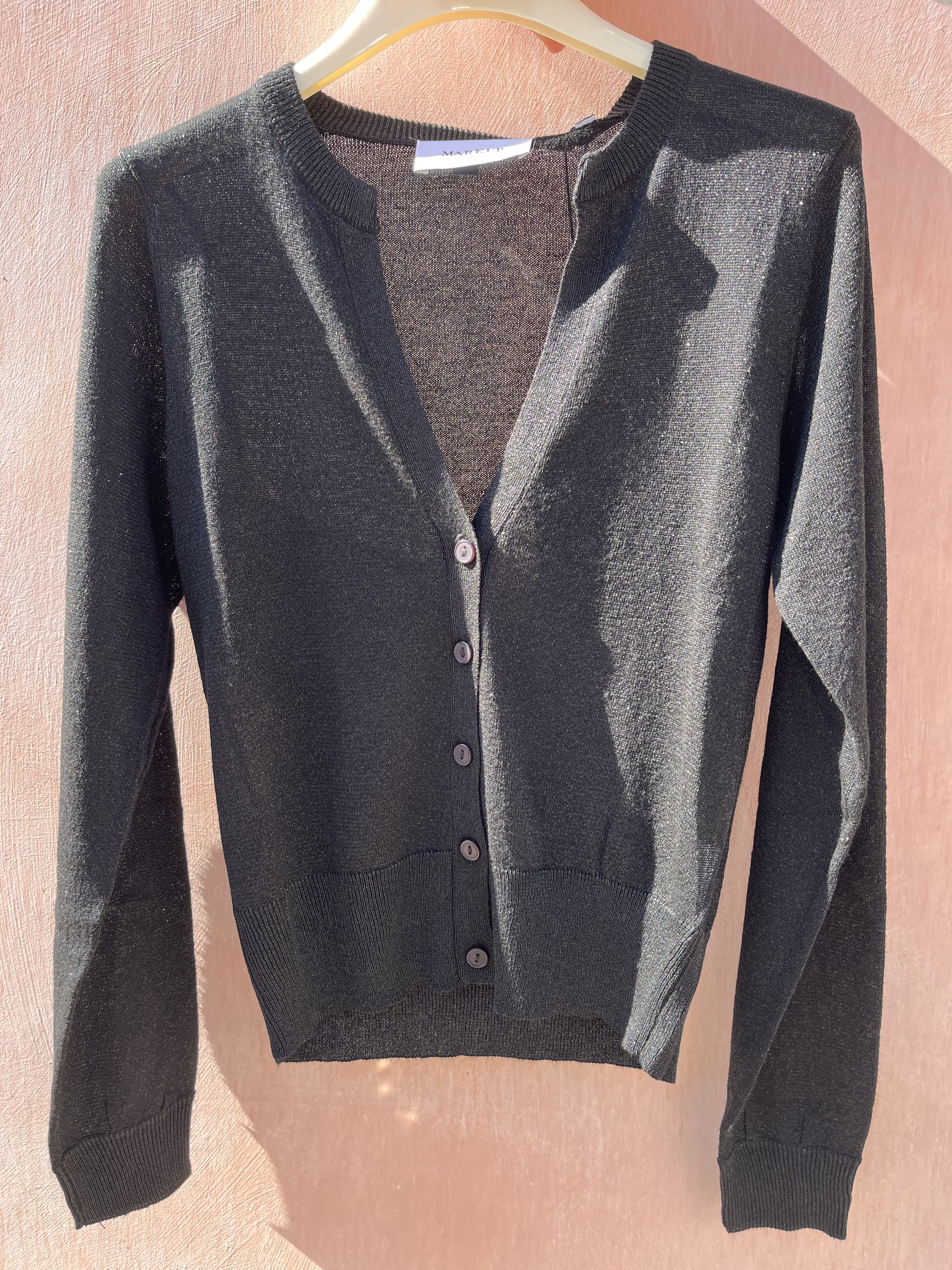 CARDIGAN SCOLLO GOCCIA LUREX