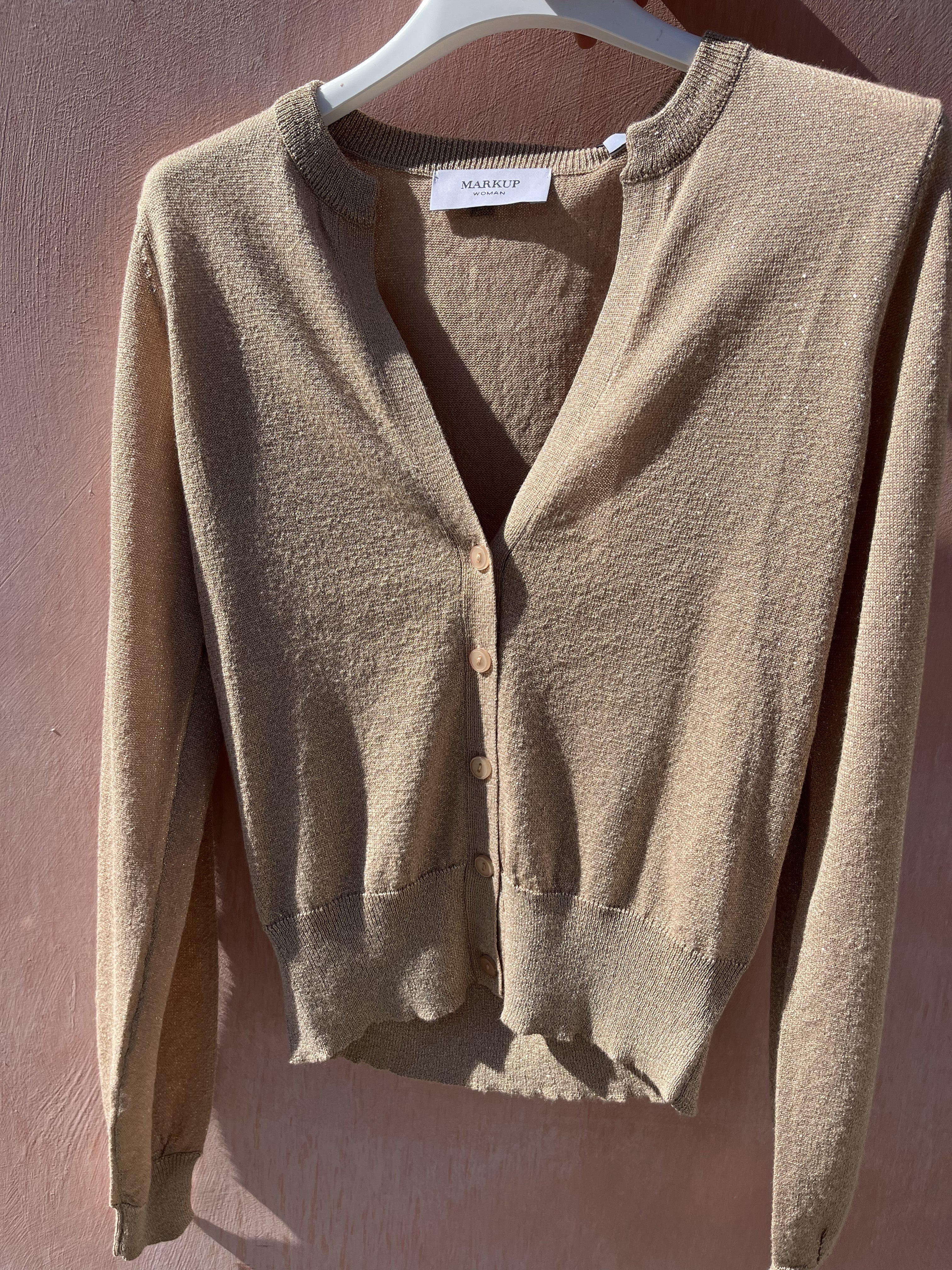 CARDIGAN SCOLLO GOCCIA LUREX