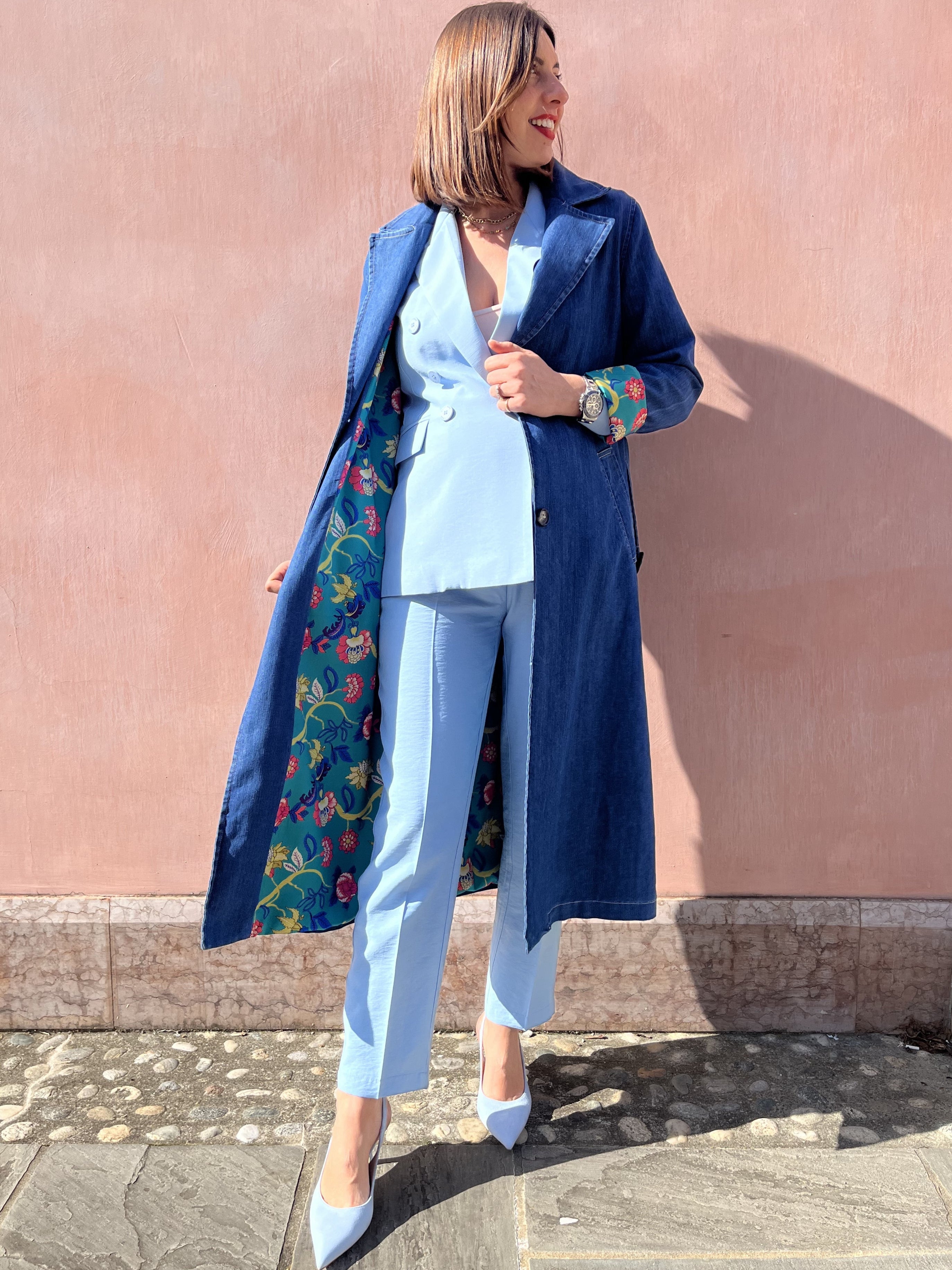 TRENCH IN CHAMBRAY