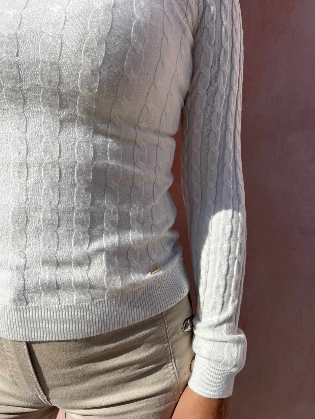MAGLIA GIROCOLLO TRECCE