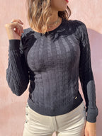 MAGLIA GIROCOLLO TRECCE