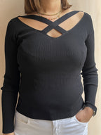 MAGLIA SCOLLO V COSTINA