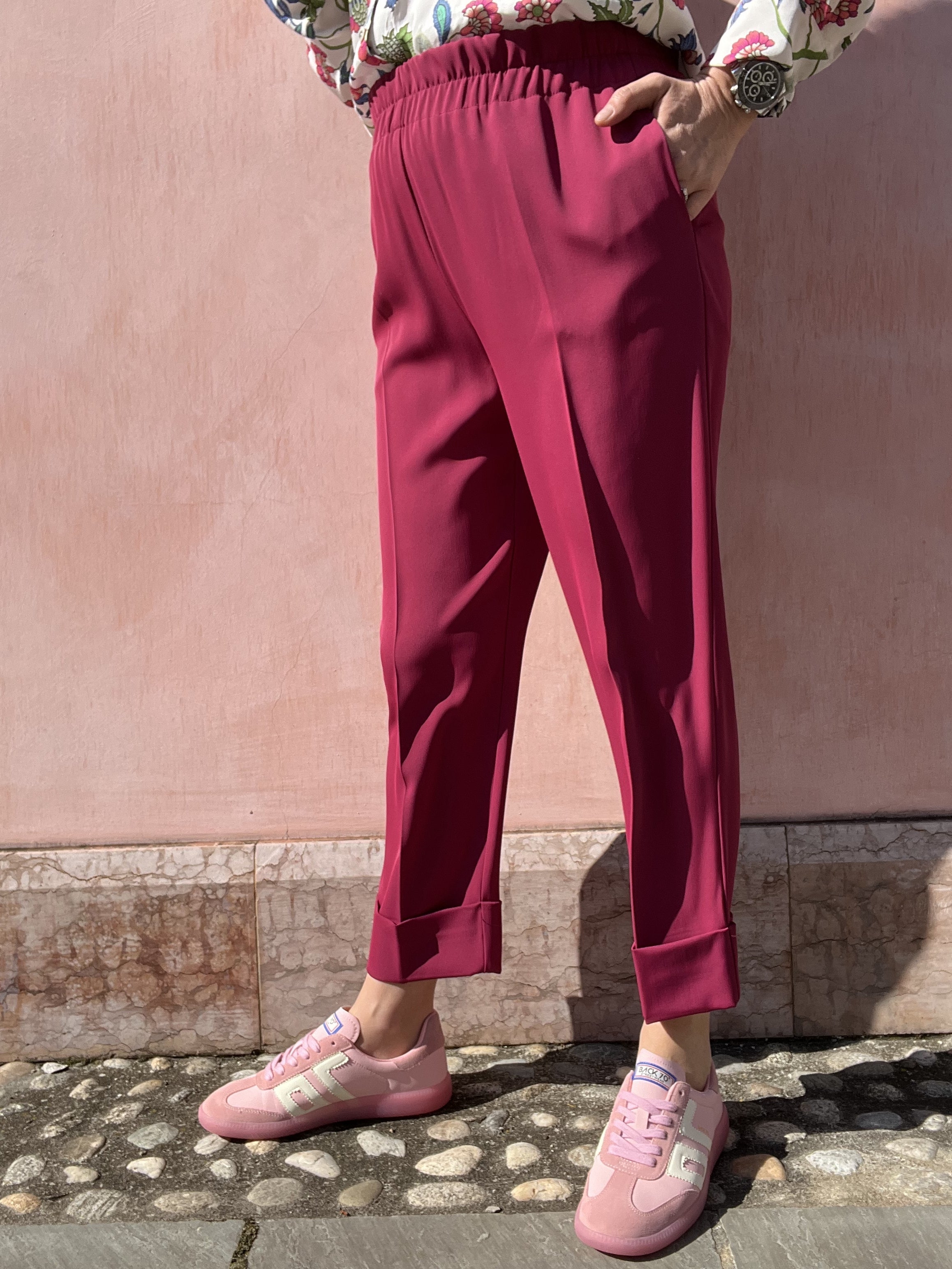 PANTALONE FLUIDO CON BALZA