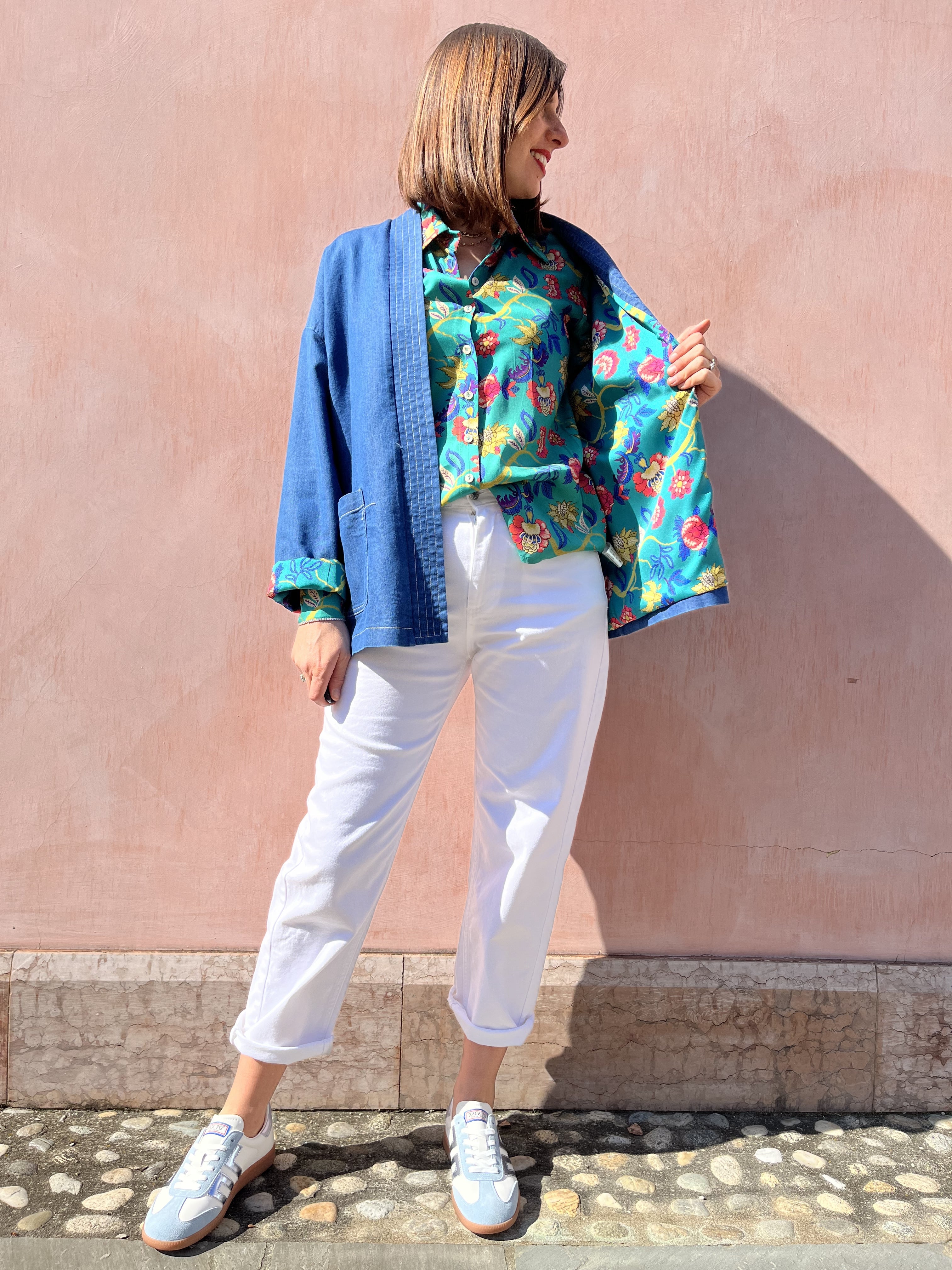 KIMONO CORTO CHAMBRAY