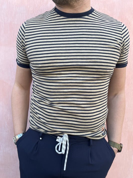 TSHIRT RIGHE RICAMI