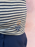 TSHIRT RIGHE RICAMI