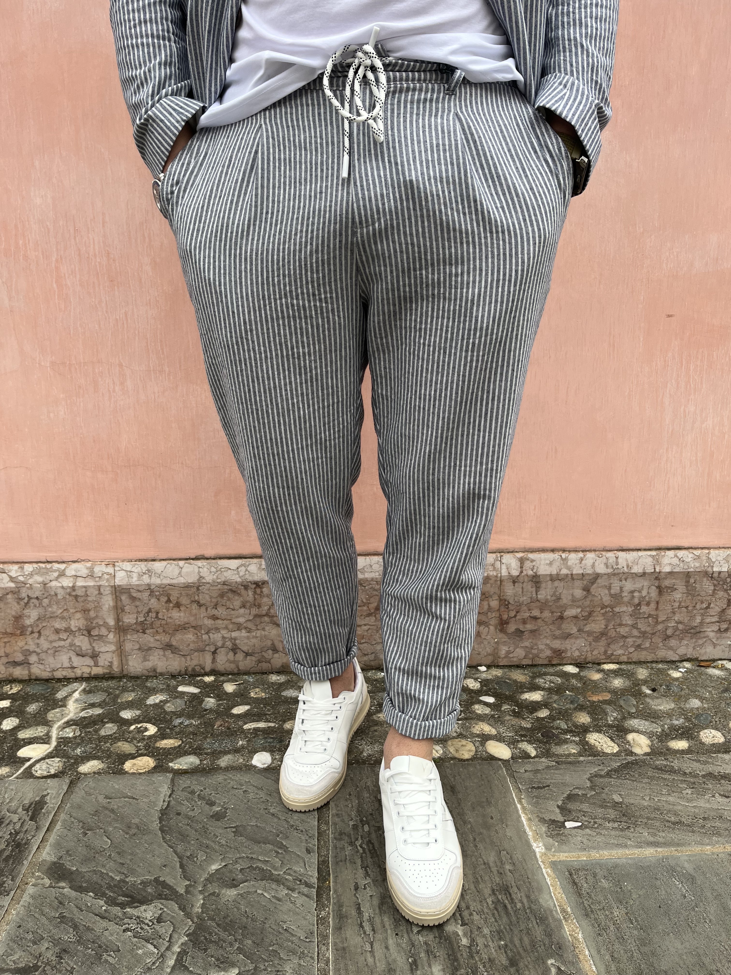 PANTALONE COULISSE RIGHE