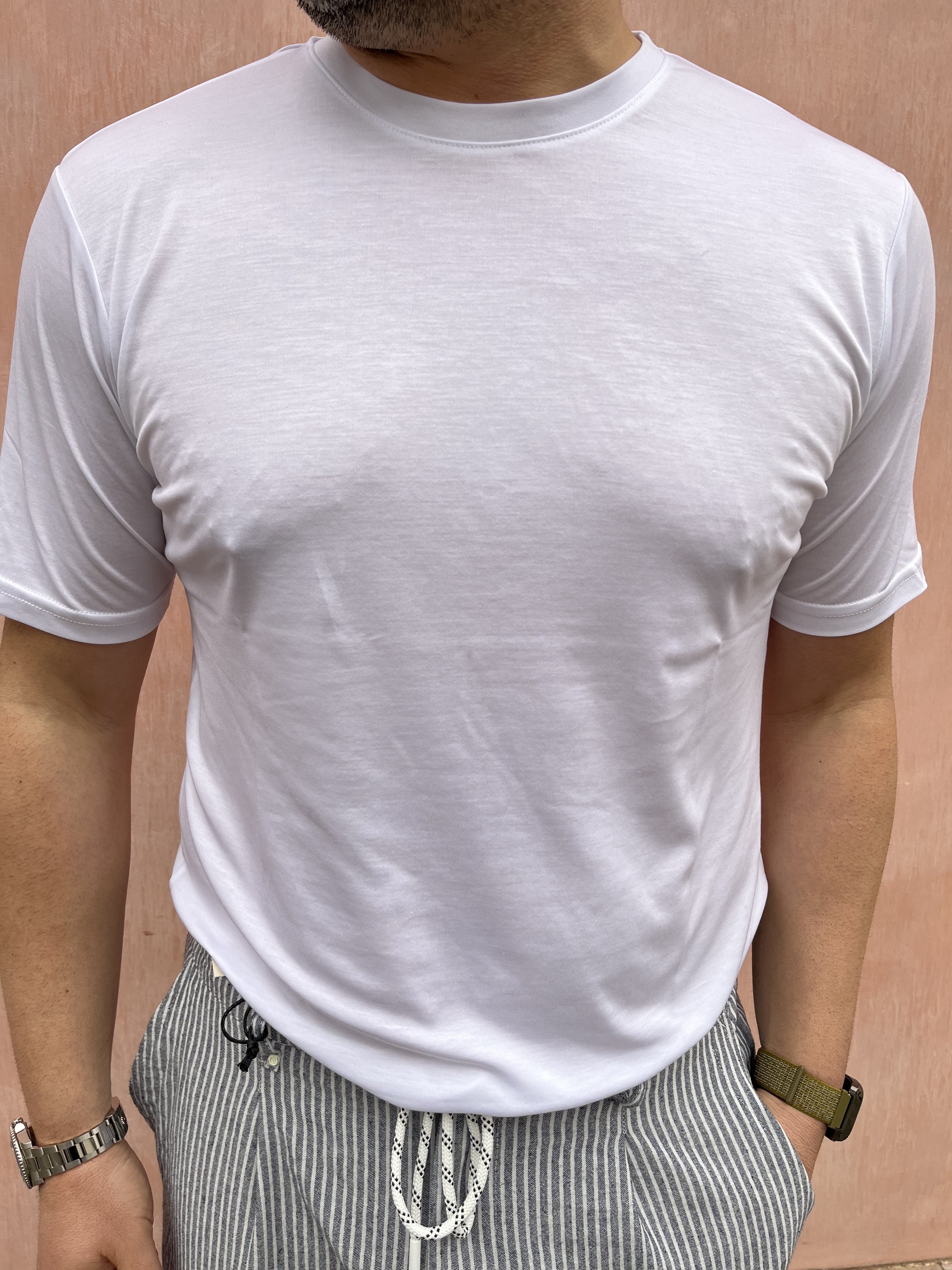 TSHIRT TENCEL GIROCOLLO