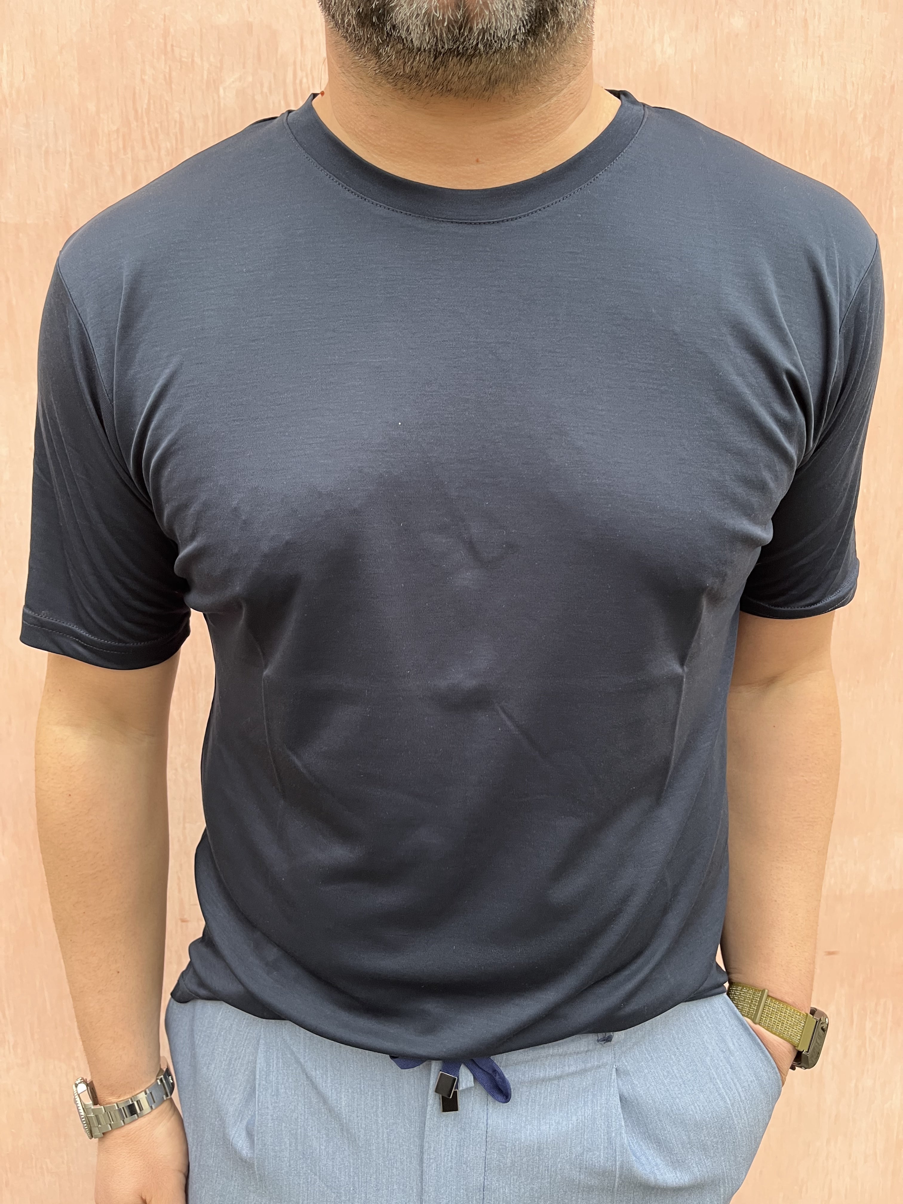 TSHIRT TENCEL GIROCOLLO
