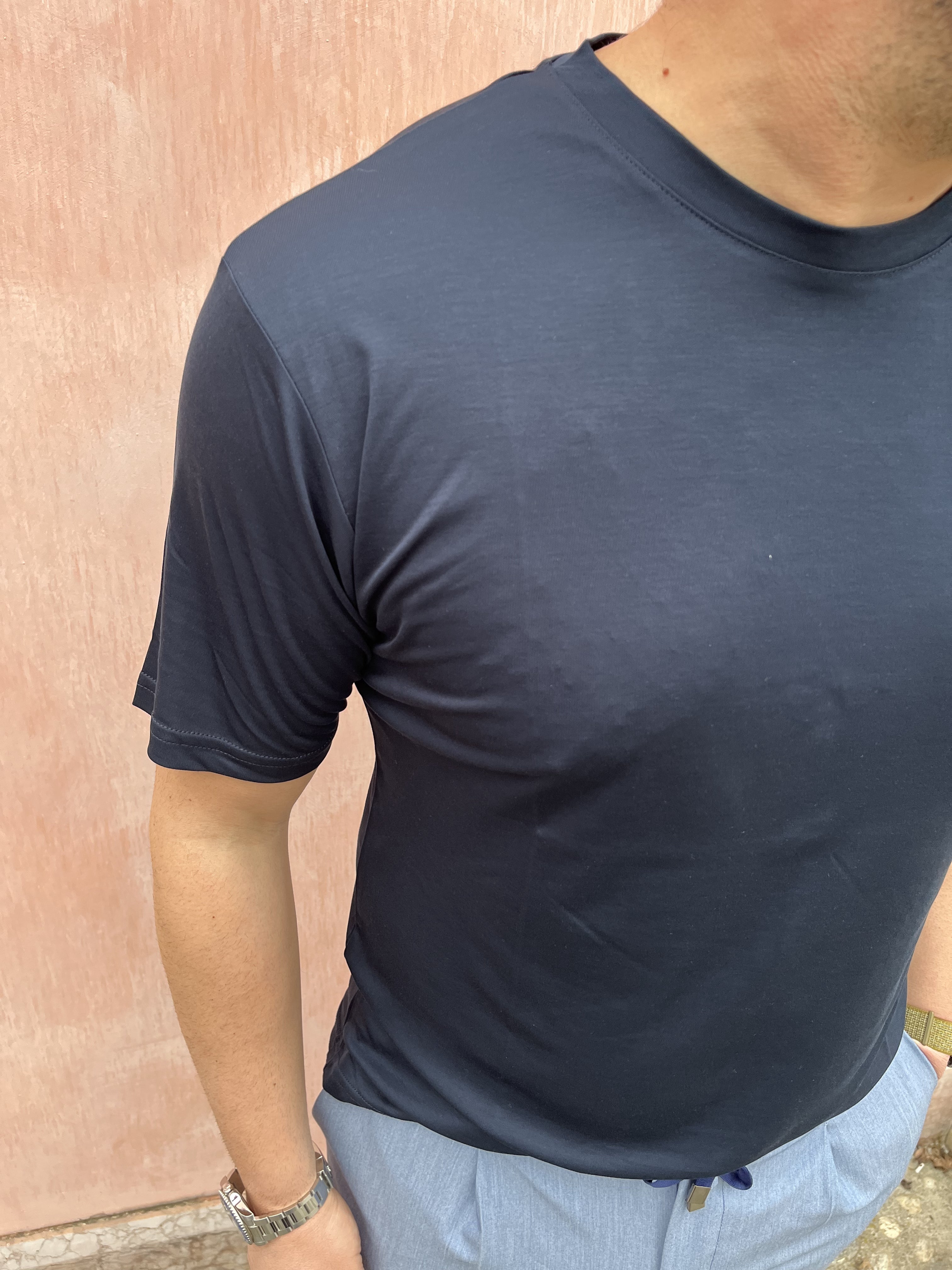 TSHIRT TENCEL GIROCOLLO