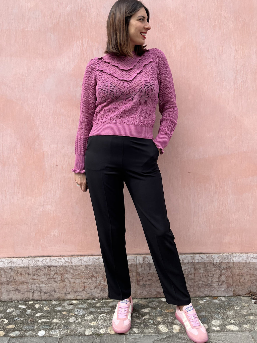 PANTALONE JOGGING IN TESSUTO FLUIDO