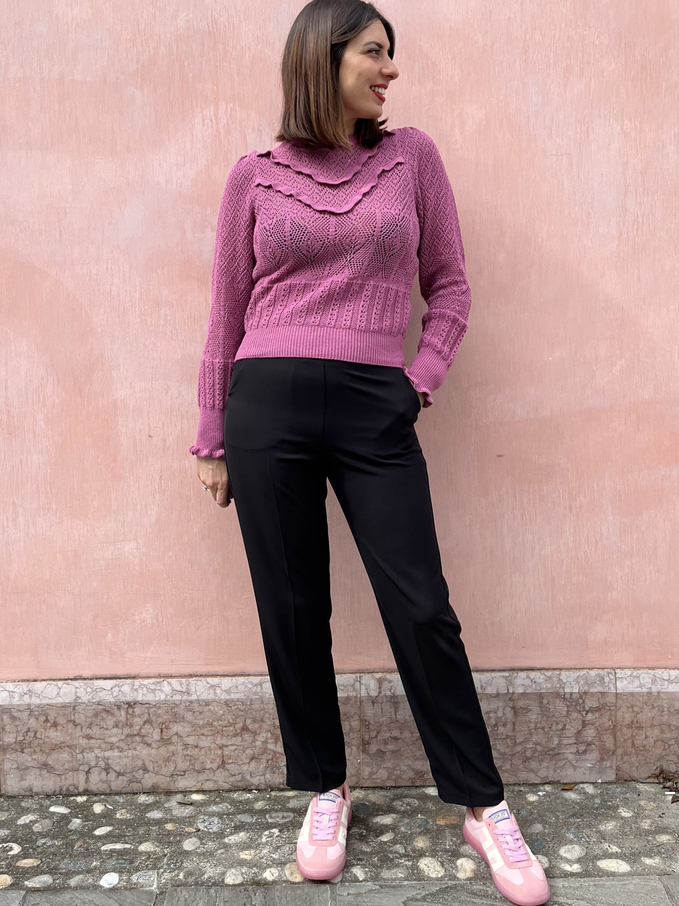 PANTALONE JOGGING IN TESSUTO FLUIDO