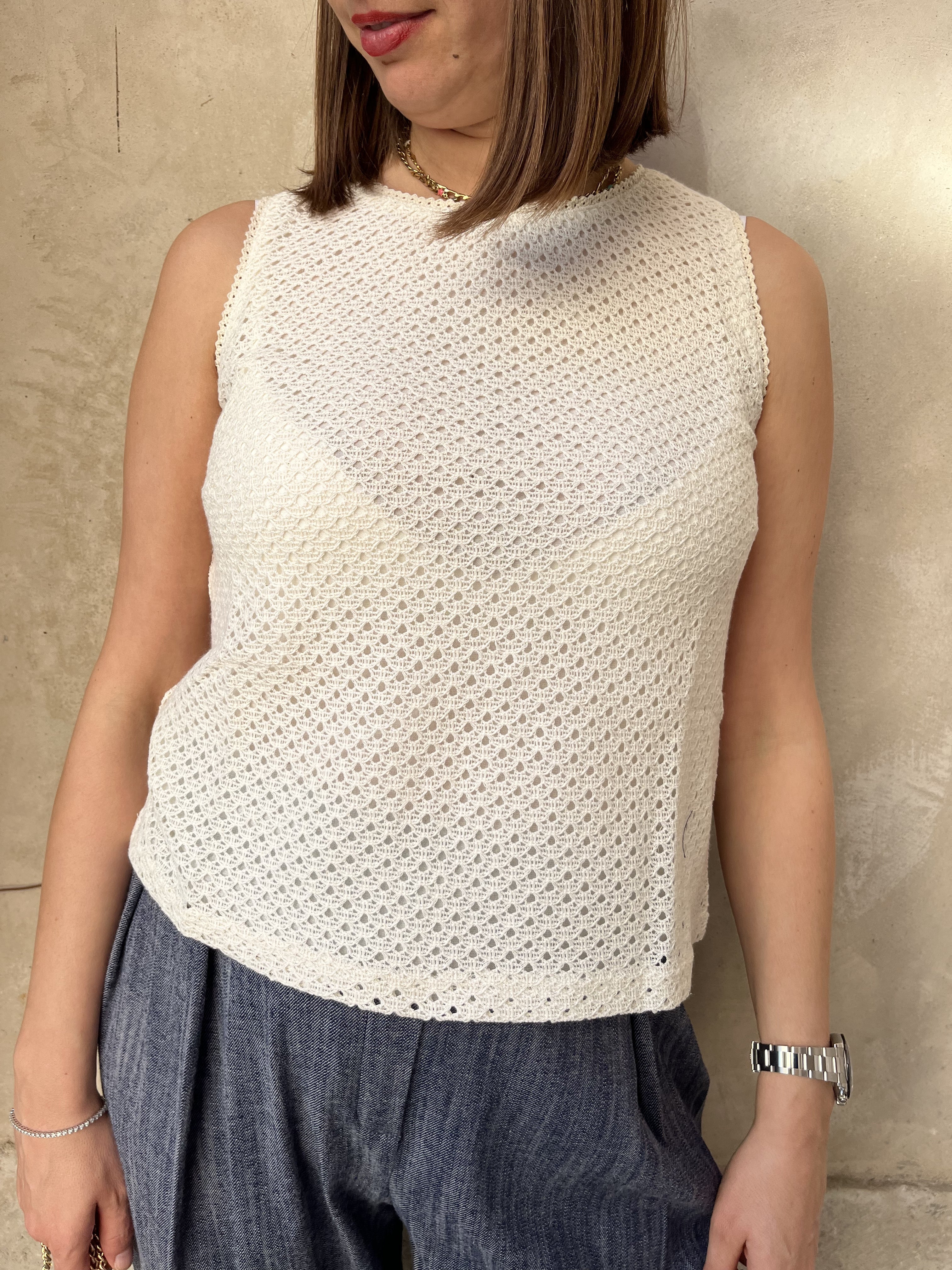 TOP SPALLA LARGA PIZZO