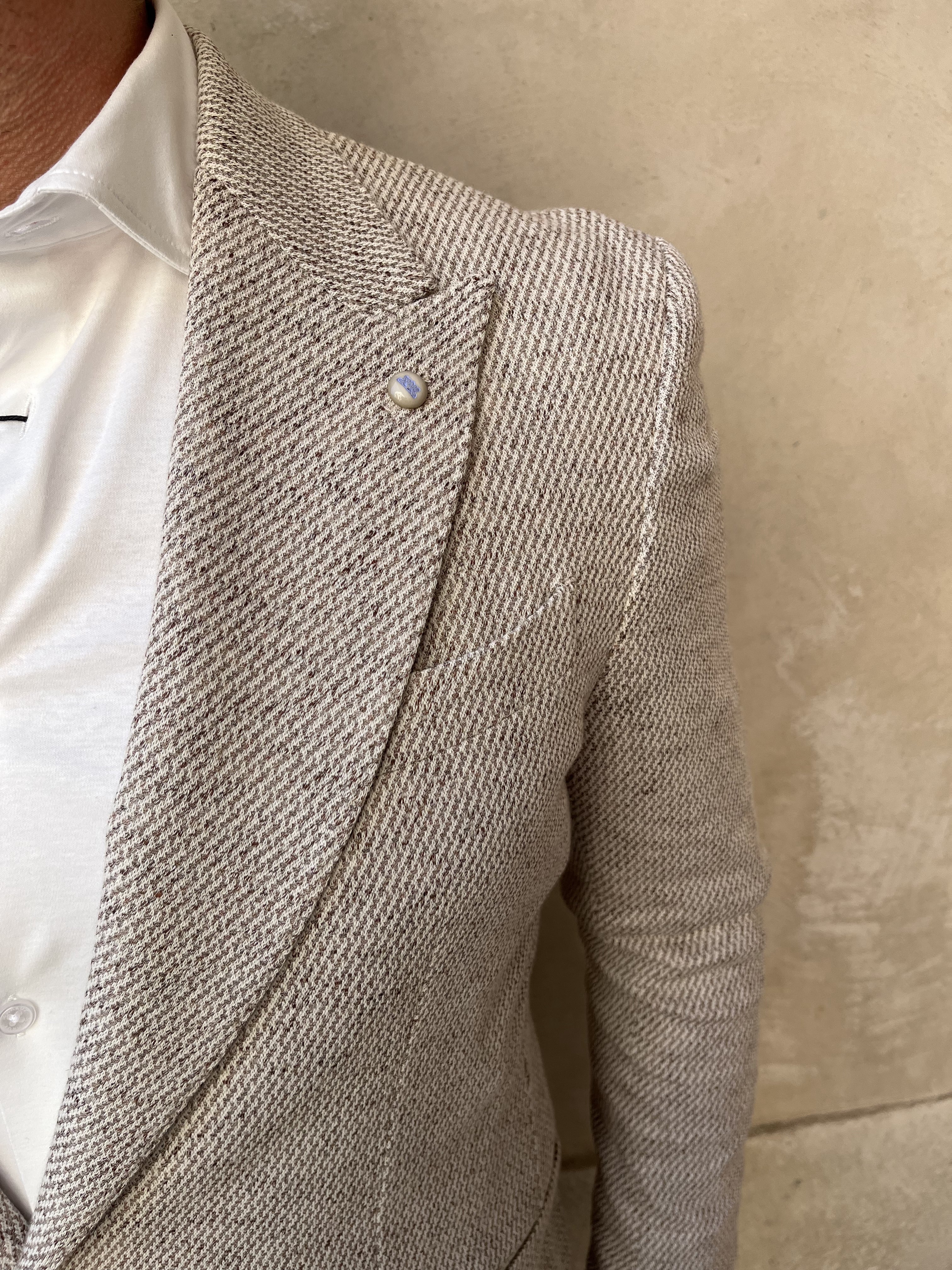 GIACCA MONOPETTO LAVORATA TWEED