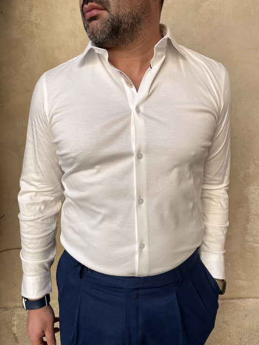 CAMICIA IN JERSEY STRECH
