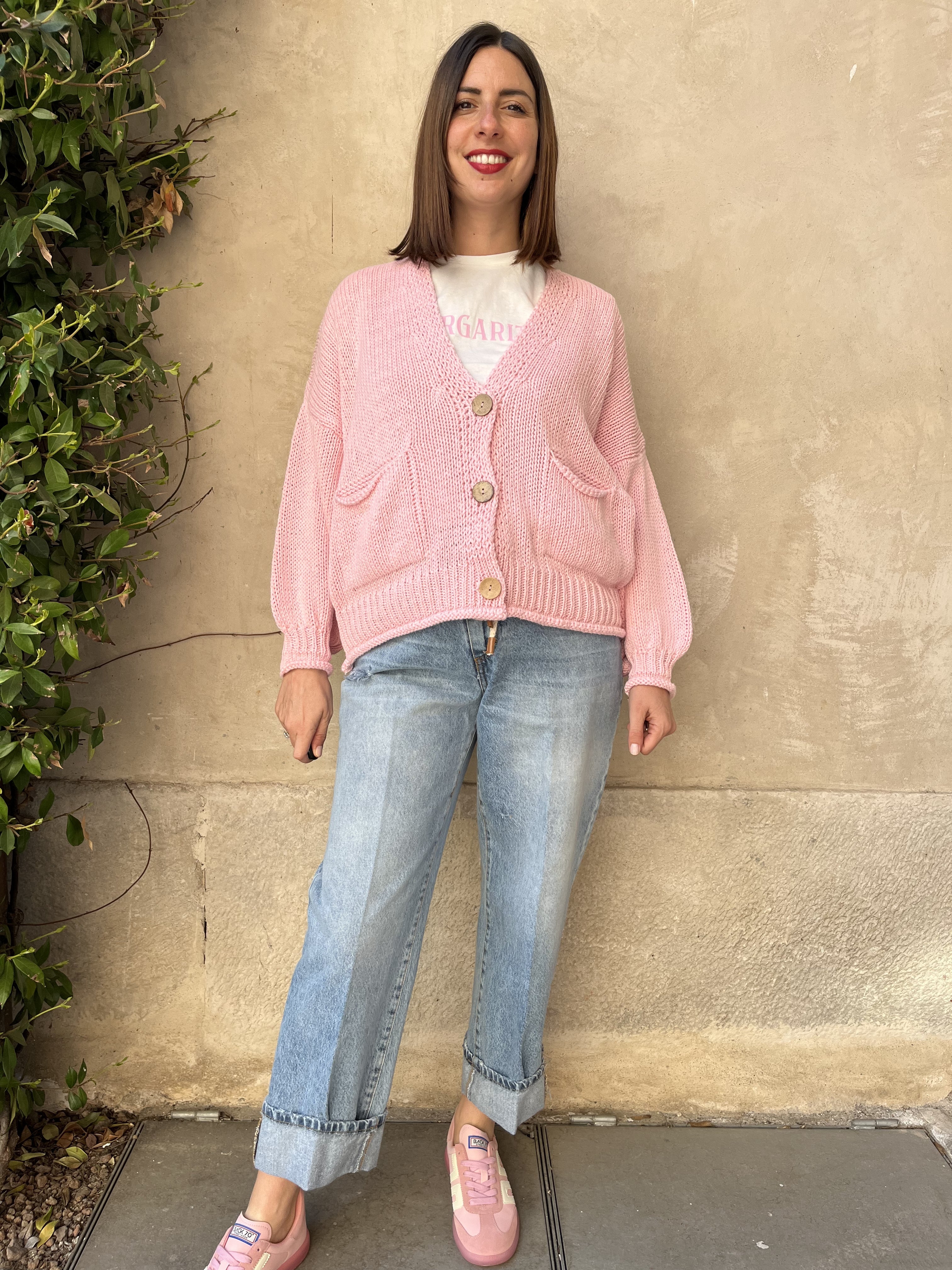 CARDIGAN BOTTONE LEGNO