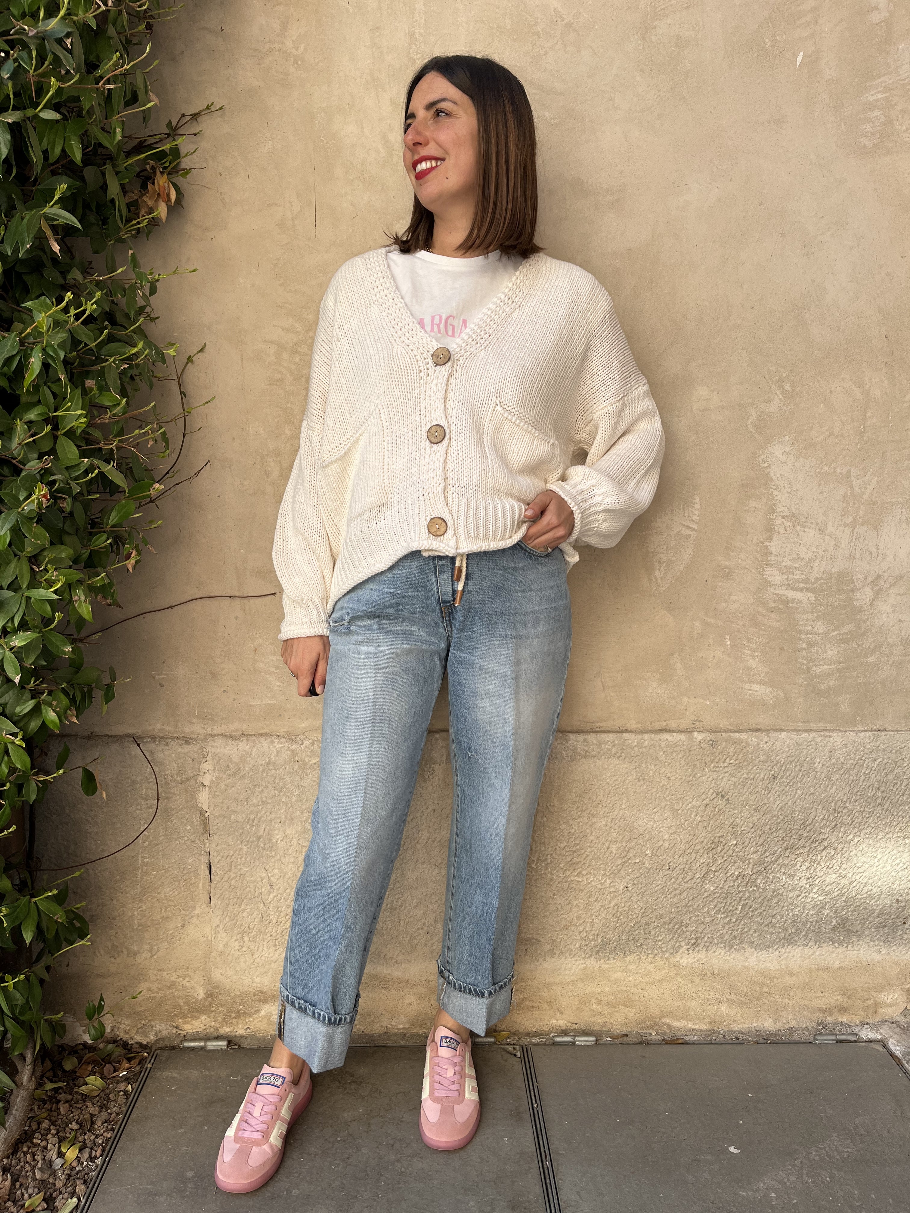 CARDIGAN BOTTONE LEGNO