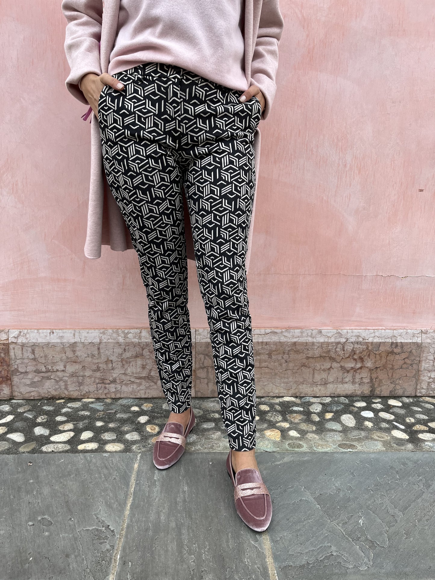 PANTALONE PUNTO STOFFA JACQUARD