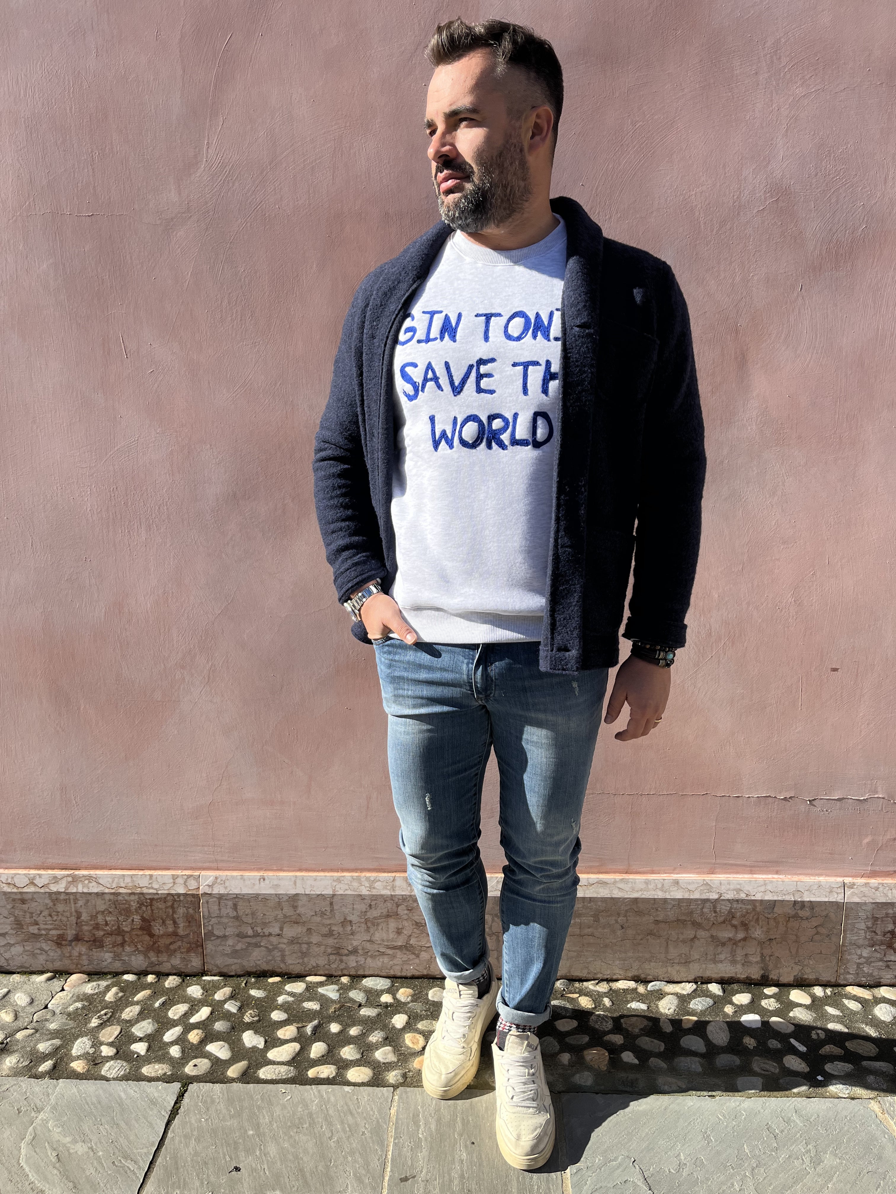 TOP FELPE RICAMATE