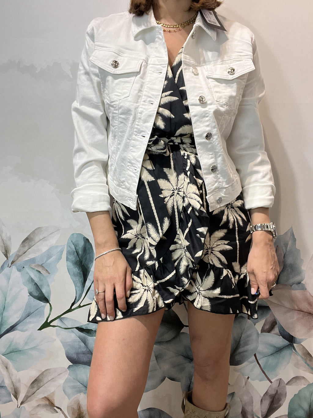 GIUBBINO IN JEANS BIANCO
