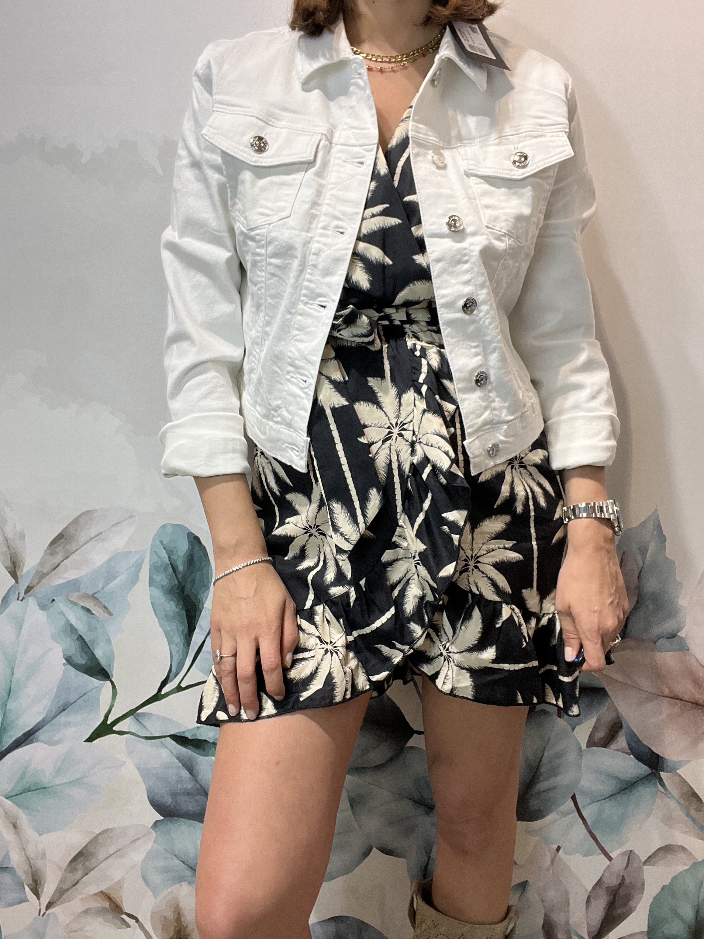 GIUBBINO IN JEANS BIANCO