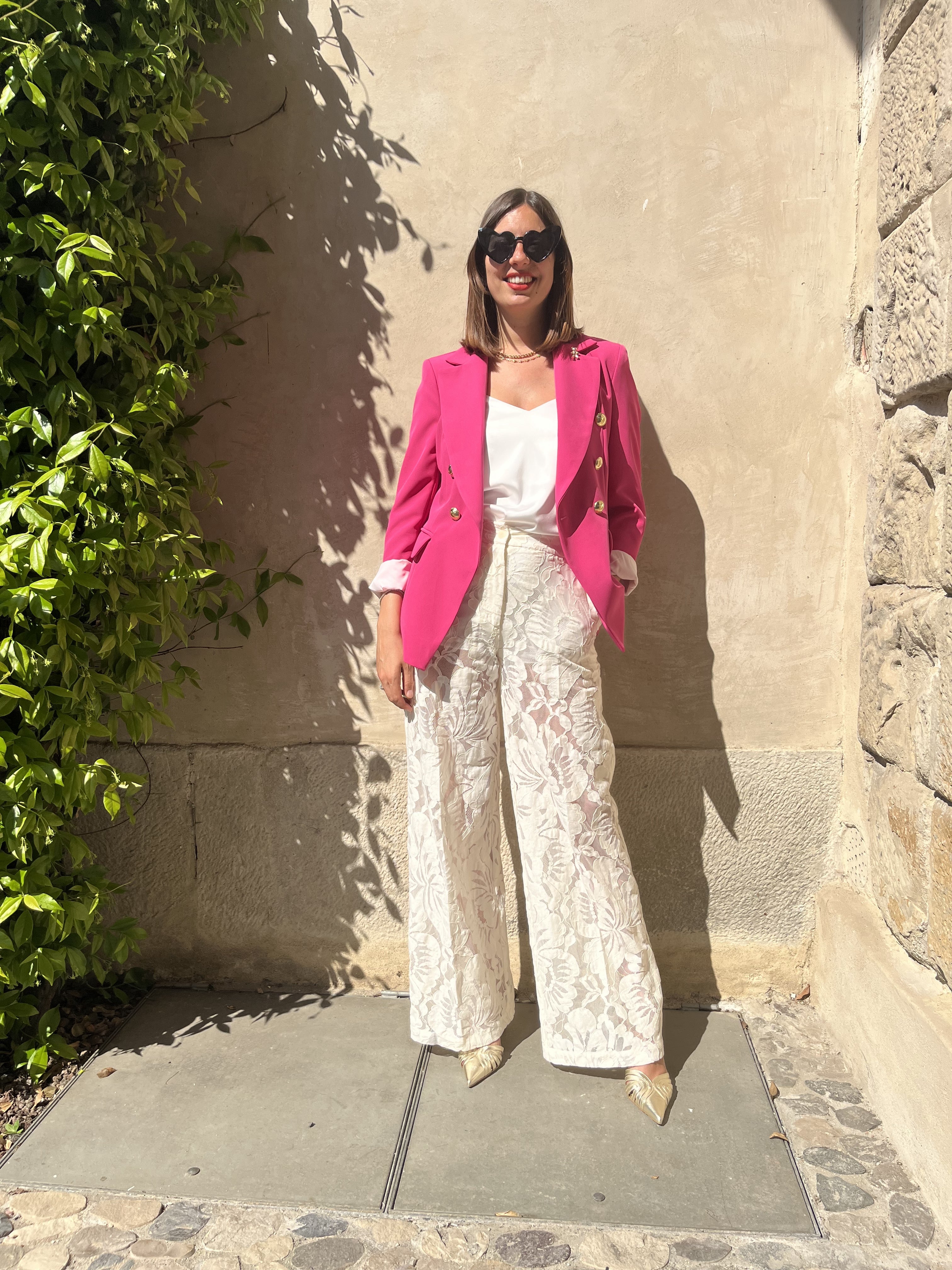 PANTALONE LARGO IN PIZZO