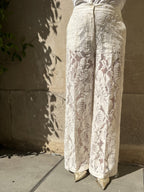PANTALONE LARGO IN PIZZO
