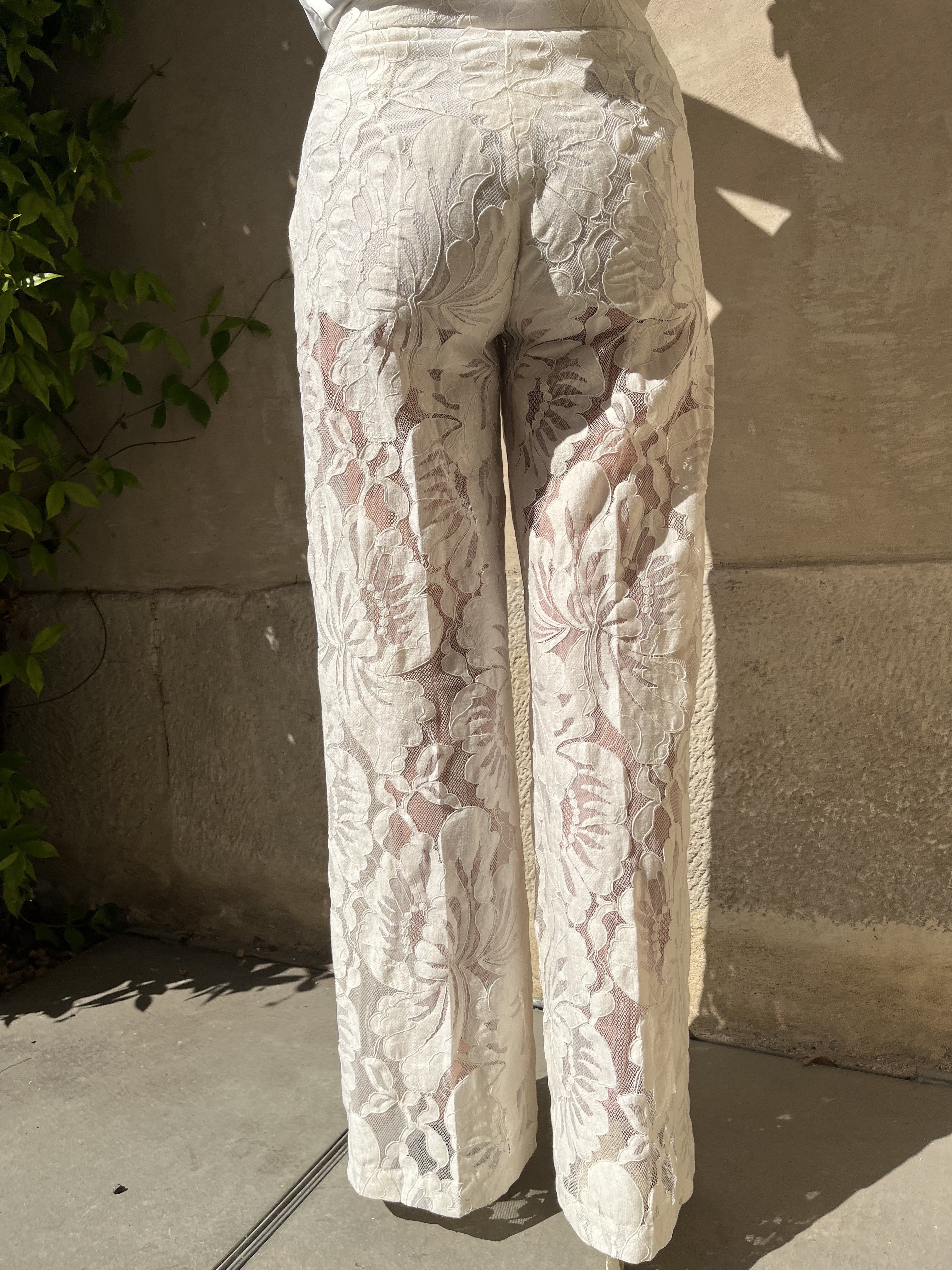 PANTALONE LARGO IN PIZZO