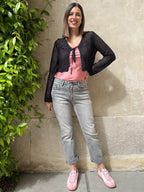 JEANS GRIGIO KATE GAMBA DRITTA