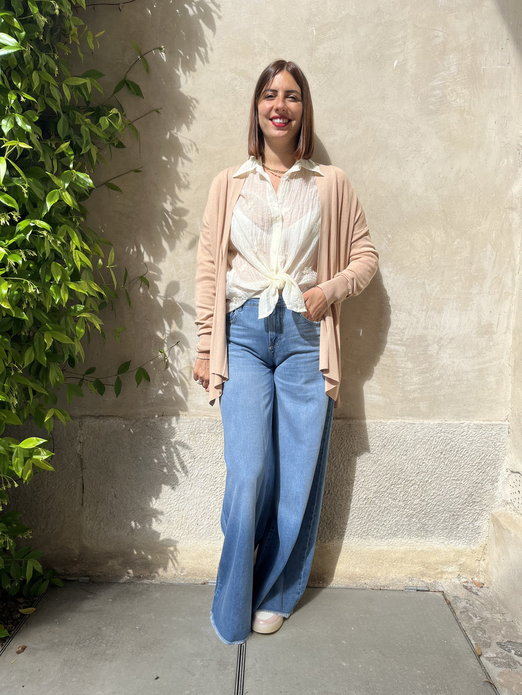 CAMICIA IN MUSSOLA RICAMATA