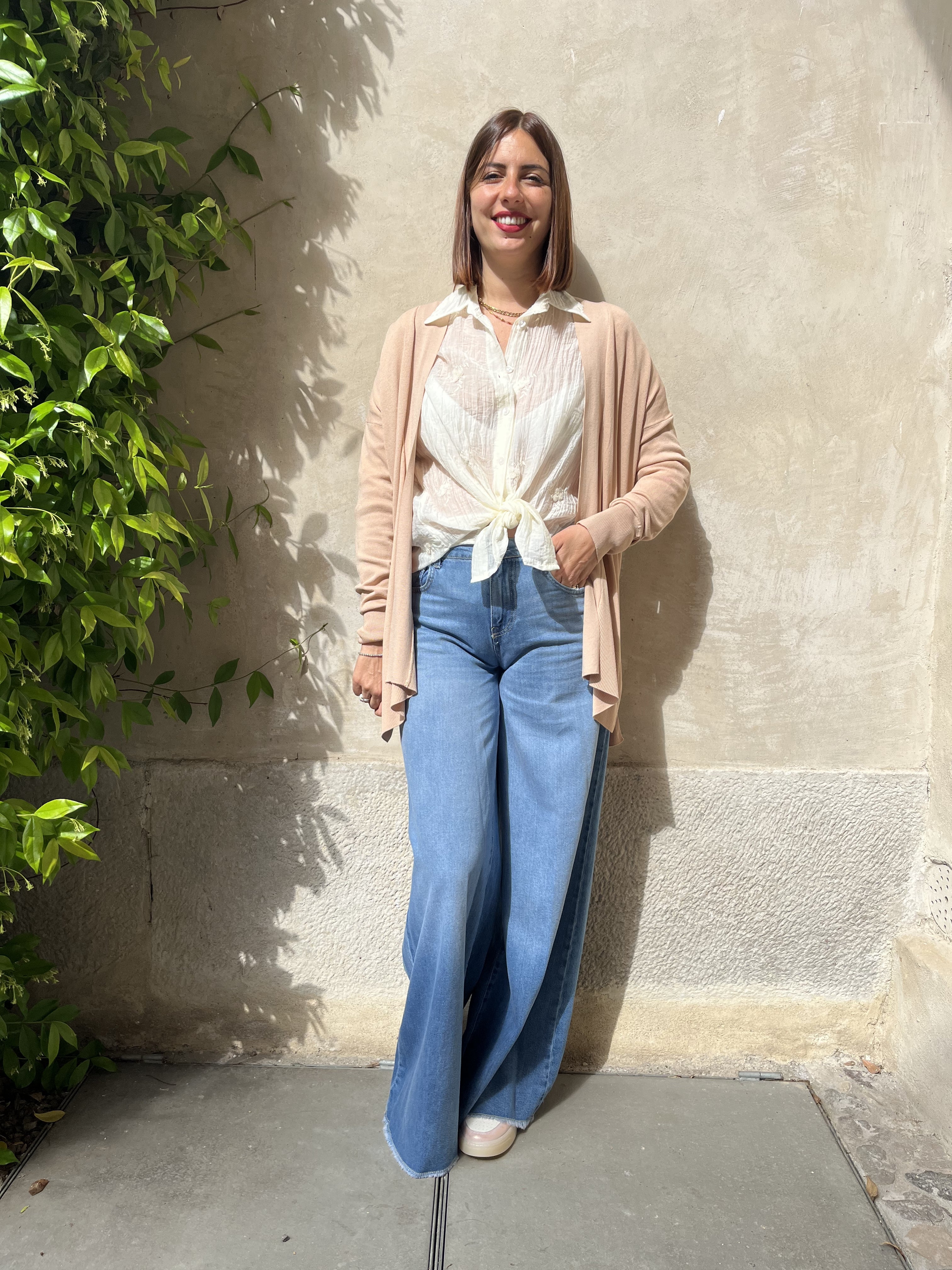 CAMICIA IN MUSSOLA RICAMATA
