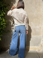 CAMICIA IN MUSSOLA RICAMATA