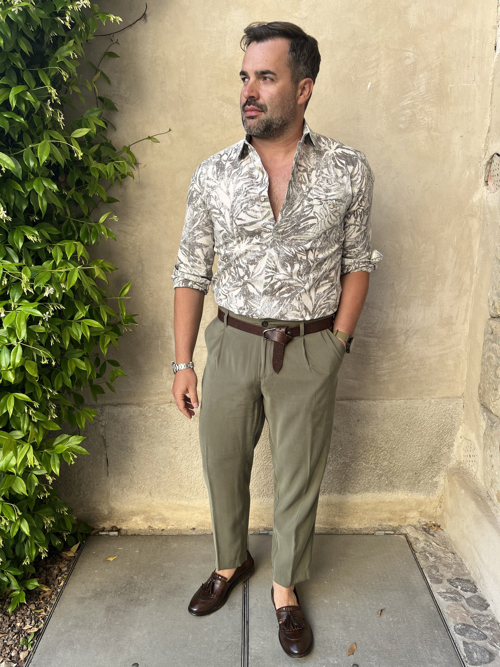PANTALONE IN VISCOSA EFFETTO SETA LAVATA