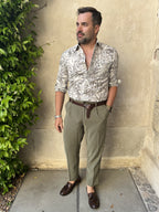 PANTALONE IN VISCOSA EFFETTO SETA LAVATA