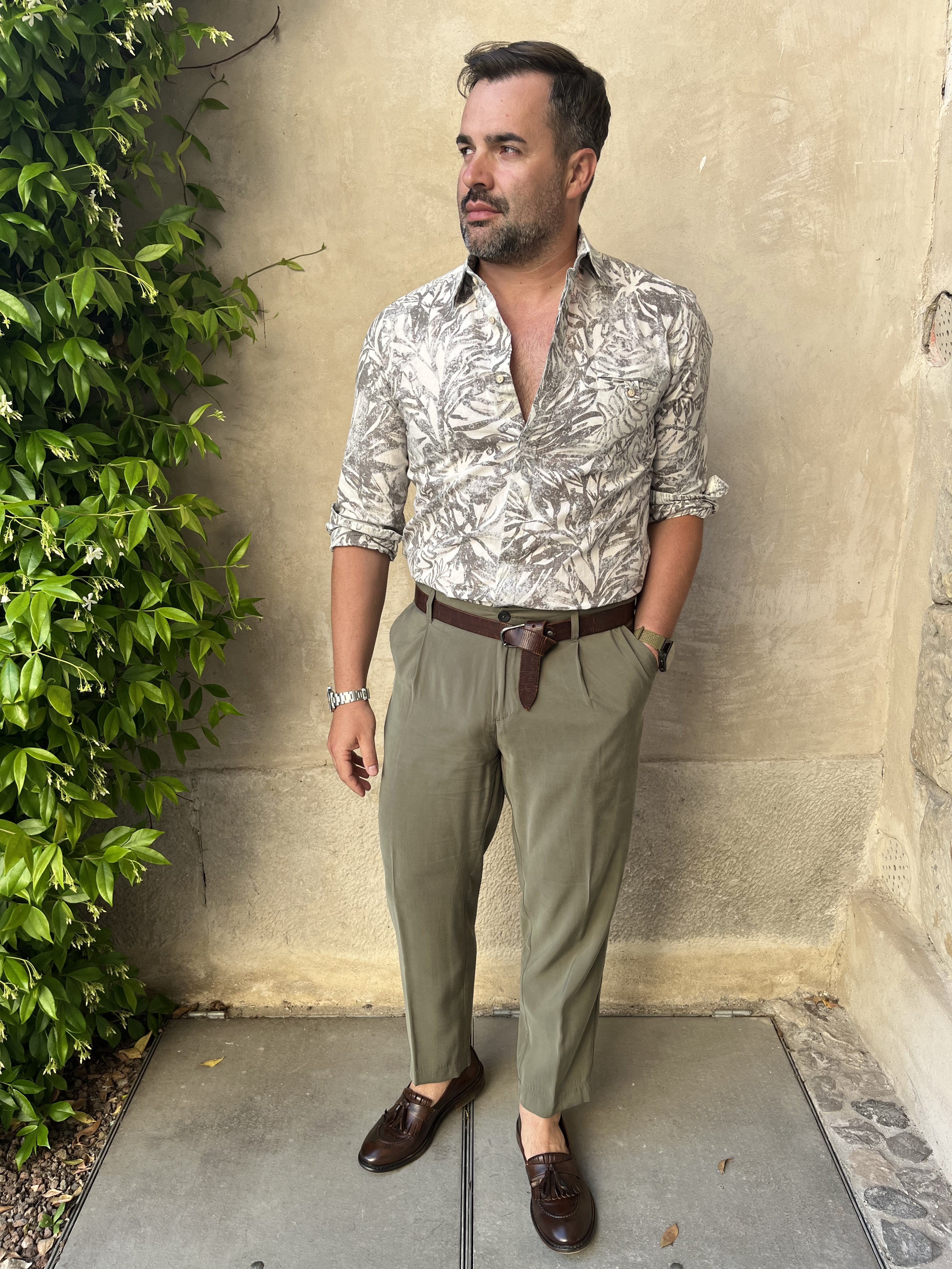 PANTALONE IN VISCOSA EFFETTO SETA LAVATA
