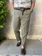 PANTALONE IN VISCOSA EFFETTO SETA LAVATA