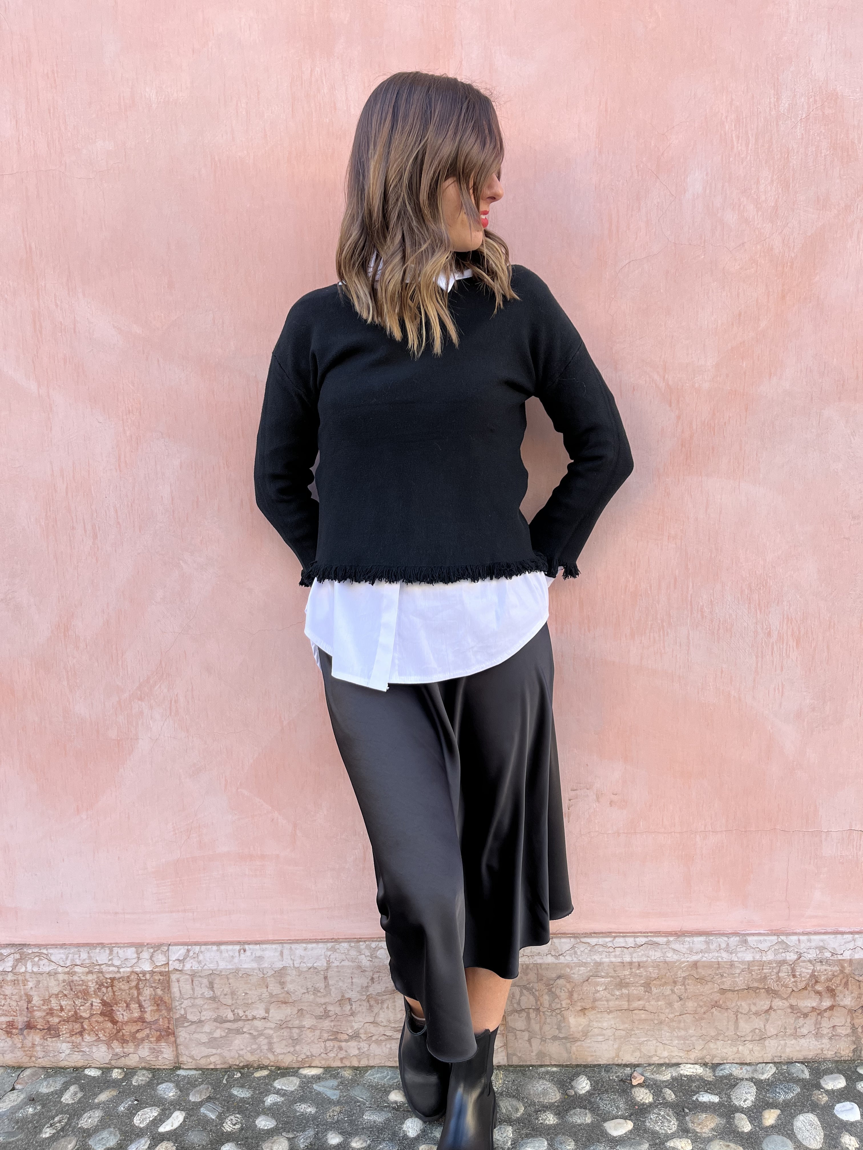 GONNA SATIN MIDI