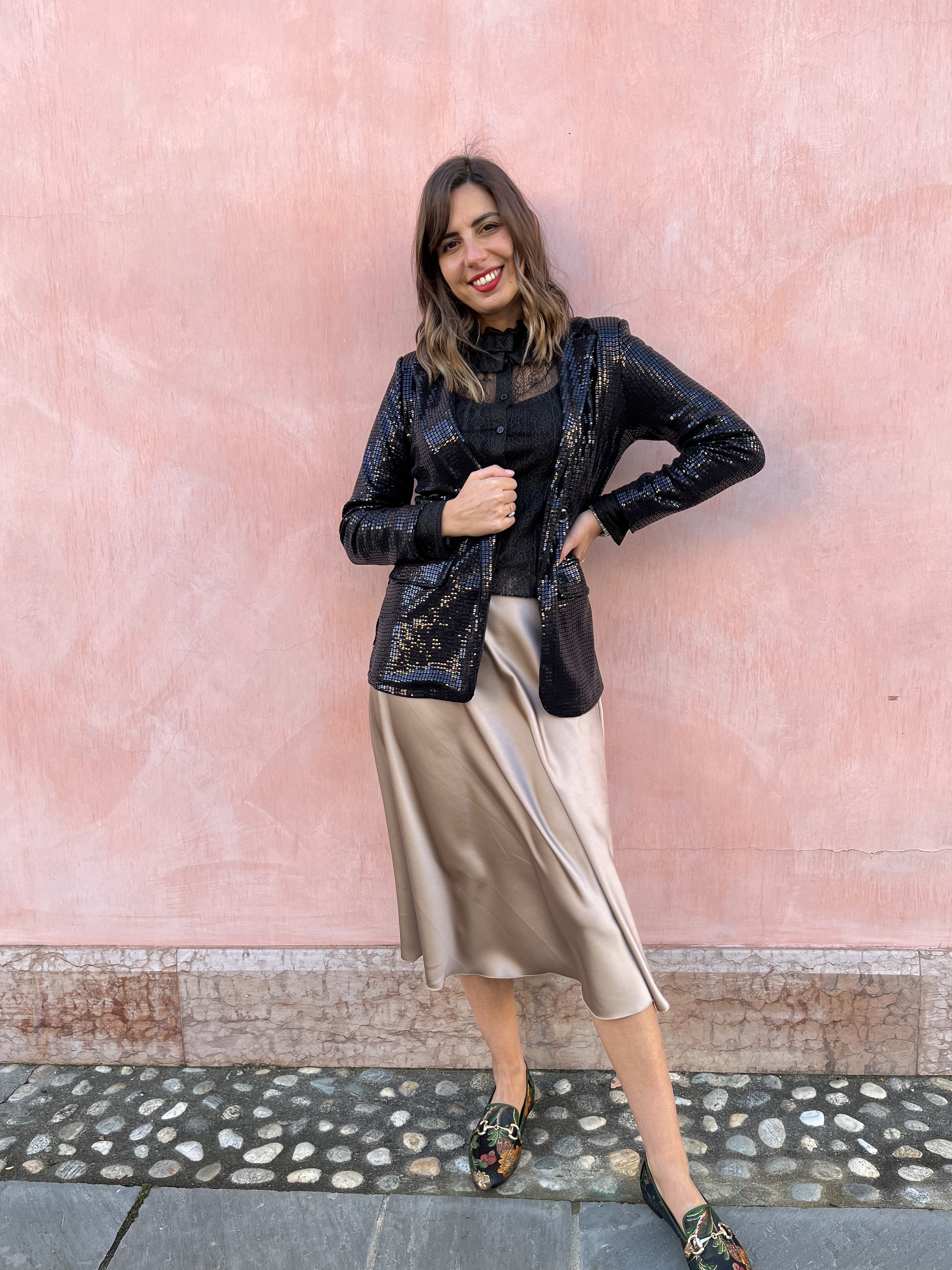 GONNA SATIN MIDI