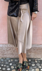 GONNA SATIN MIDI